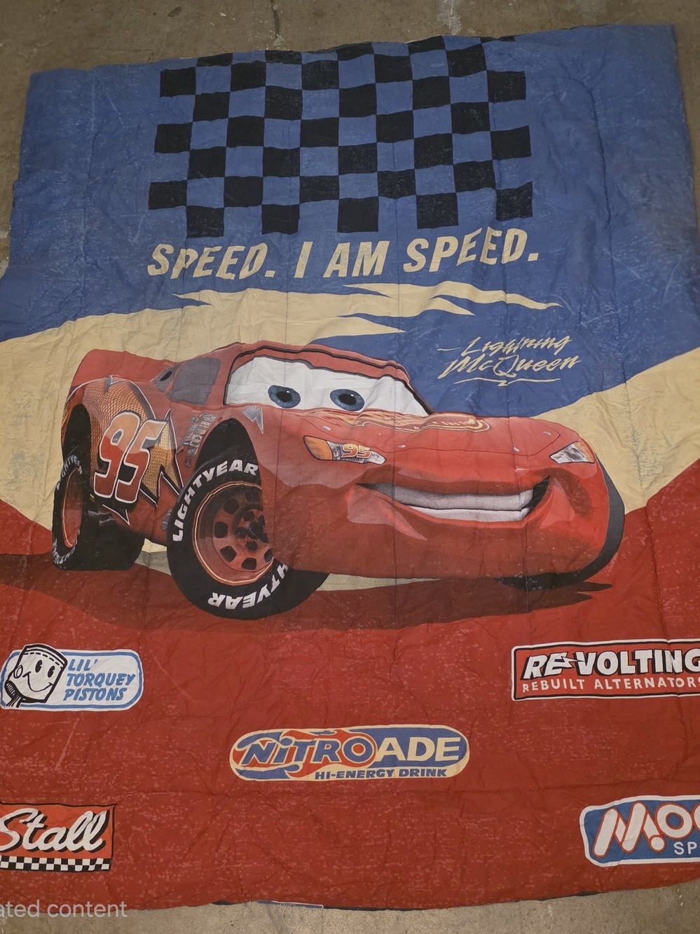 Disney Lightning McQueen Kids Comforter - Red & Blue